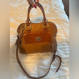 Dooney & Bourke Tan and Brown Satchel